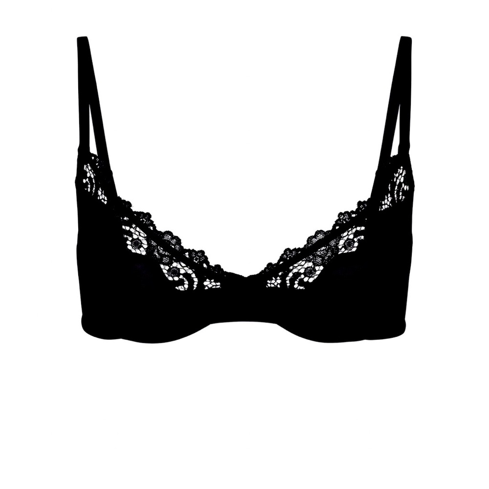 Skims Unlined Scoop Bra Onyx